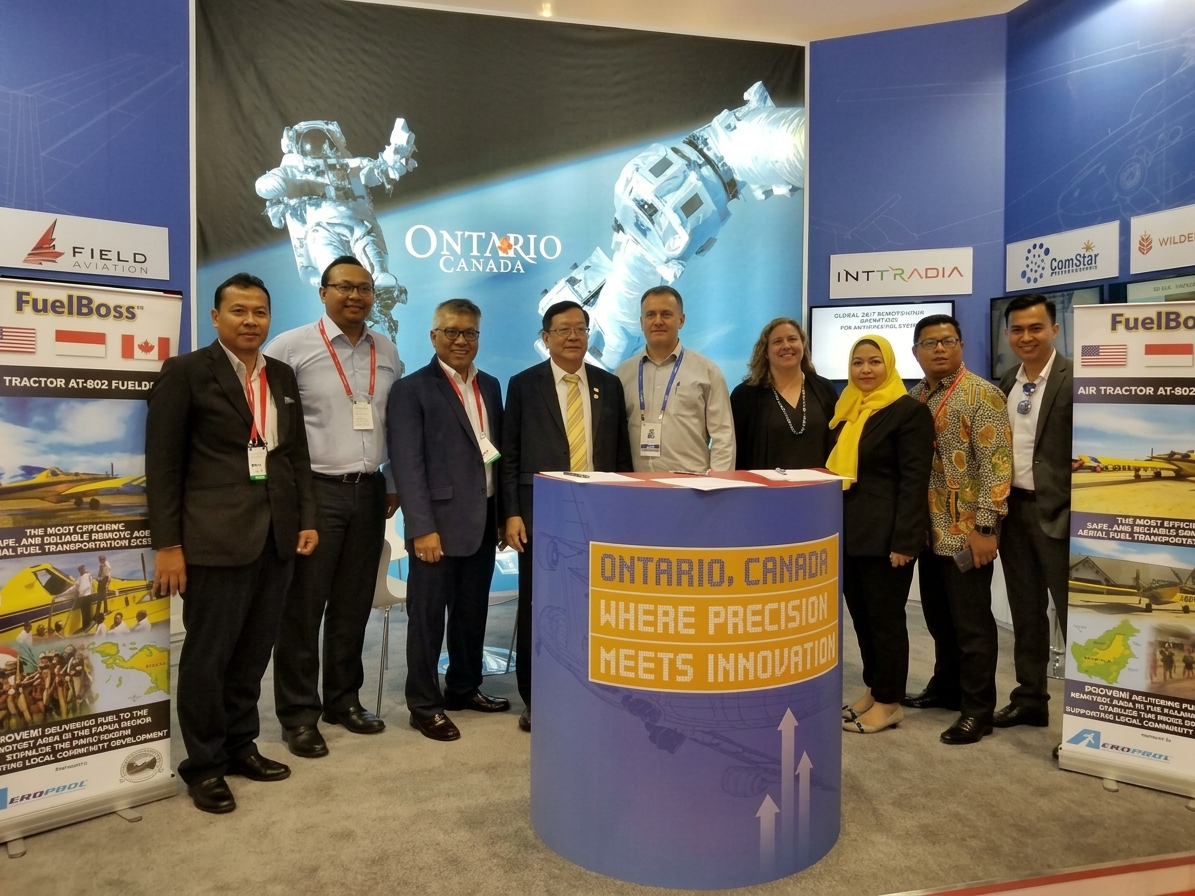 Partnership group at the Singapore Airshow